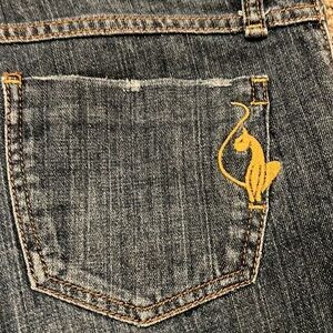 Price Firm: Y2K Baby Phat Fashions Size 11 Distressed Jeans Bootcut Silver Label